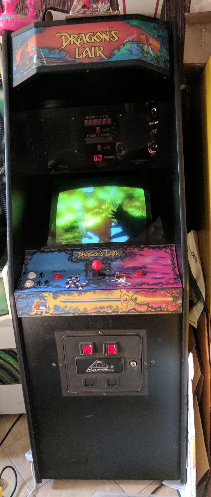 5 jeux d'arcade collectors : Pac Man, Donkey Kong, Super Mario Bros, Star Wars, Dragon's Lair